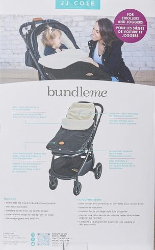 JJ Cole Bundle Me Winter Baby Car Seat Cover and Bunting Bag - Original - Sherpa Lined Weather Resistant Baby Carrier and Stroller Cover - Stroller Accessories and Winter Baby Essentials - Black in Saudi Arabia