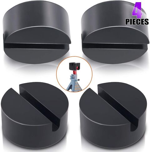 Swpeet 4 Pack Sparta Floor Round Type Jack Pad Adapter for Jack Stand 2-4 ton Universal Rubber Sparta Floor Slotted Frame Rail Pinch Welds Protector in Saudi Arabia