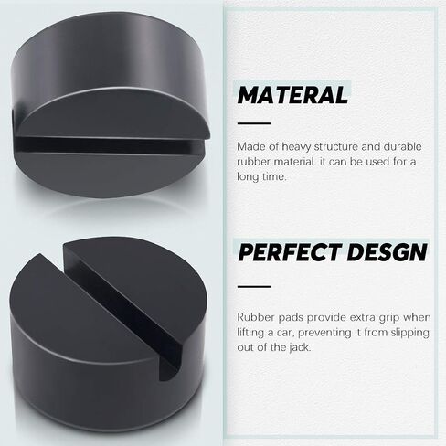 Swpeet 4 Pack Sparta Floor Round Type Jack Pad Adapter for Jack Stand 2-4 ton Universal Rubber Sparta Floor Slotted Frame Rail Pinch Welds Protector in Saudi Arabia