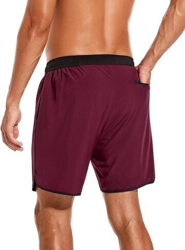 SILKWORLD 2 in 1 Mens Board Shorts Quick Dry Swimming Shorts Suits with Compression Liner in Saudi Arabia
