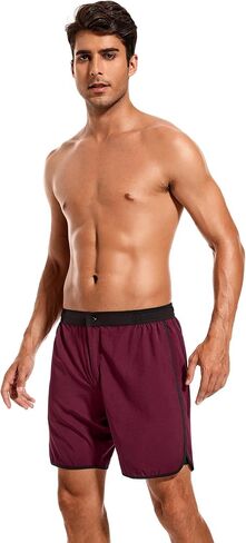 SILKWORLD 2 in 1 Mens Board Shorts Quick Dry Swimming Shorts Suits with Compression Liner in Saudi Arabia
