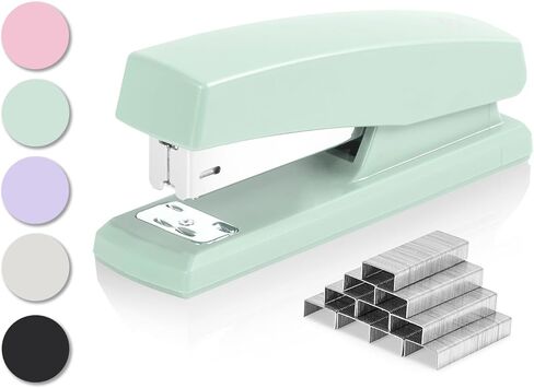 Deli Stapler, Desktop Staplers with 640 Staples, Office Stapler, 25 Sheet Capacity, White in Saudi Arabia