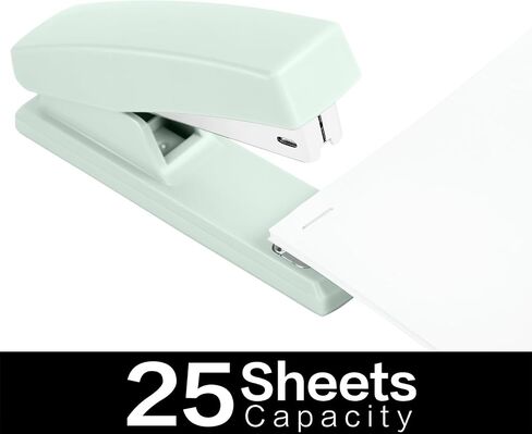 Deli Stapler, Desktop Staplers with 640 Staples, Office Stapler, 25 Sheet Capacity, White in Saudi Arabia