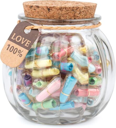 Capsule Letters Message in a Bottle Glass，Capsule Message Pills/Love Letter/Cute Gifts Ideas for Boyfriend/Girlfriend. (Transparent 120PCS) in Saudi Arabia