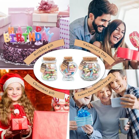 Capsule Letters Message in a Bottle Glass，Capsule Message Pills/Love Letter/Cute Gifts Ideas for Boyfriend/Girlfriend. (Transparent 120PCS) in Saudi Arabia