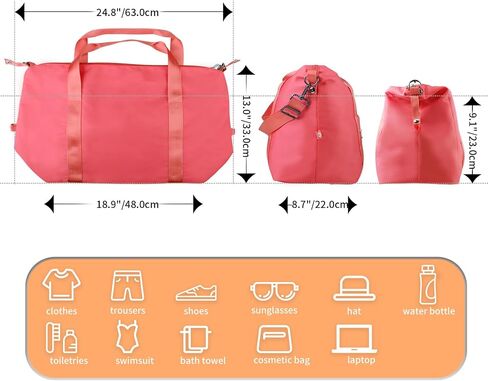 WALNEW Gym Duffel Bag for Women Men, Travel Carry on Weekender Overnight Tote Bags, Lightweight Waterproof Personal Item Bag for Sports, Dance, Workout with Wet Pocket, Peacock Blue in Saudi Arabia