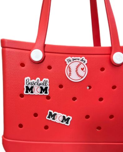 Charms for Bogg Bag Accessories Baseball Mom,Decor For Bogg Bag Charms Rubber Toe Beach Bag Accessories,Gifts For Mom Women in Saudi Arabia