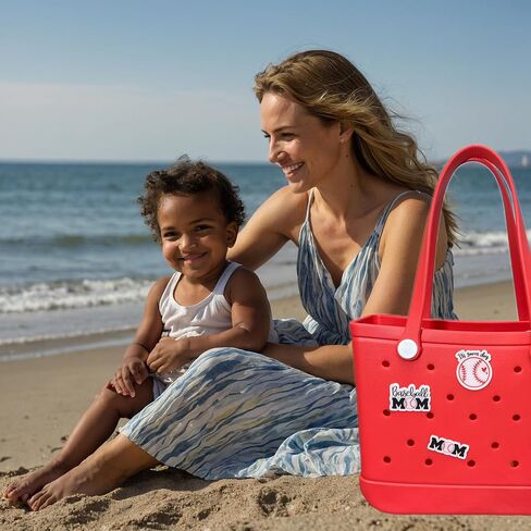 Charms for Bogg Bag Accessories Baseball Mom,Decor For Bogg Bag Charms Rubber Toe Beach Bag Accessories,Gifts For Mom Women in Saudi Arabia