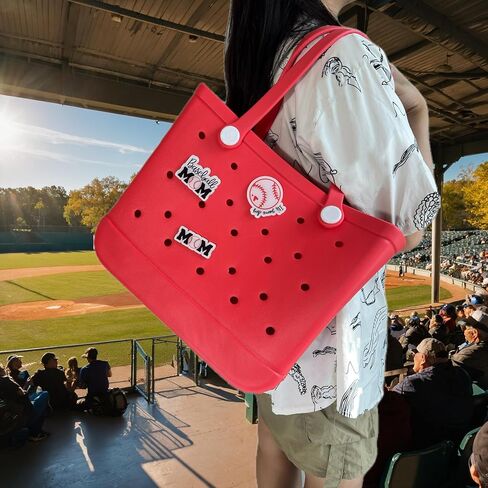 Charms for Bogg Bag Accessories Baseball Mom,Decor For Bogg Bag Charms Rubber Toe Beach Bag Accessories,Gifts For Mom Women in Saudi Arabia