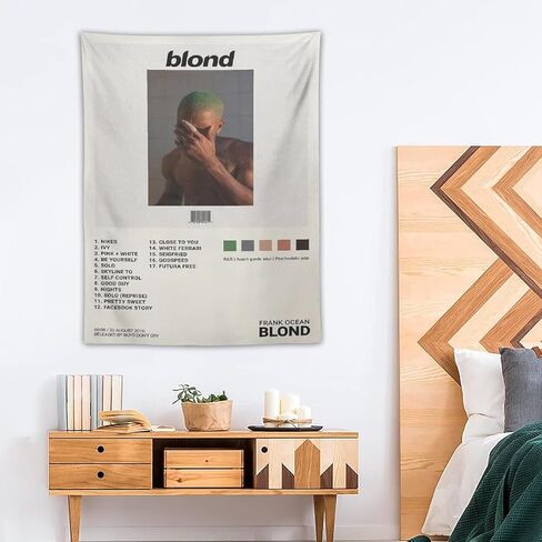 WEERSHUN Frank Singer نسيج العلم الموسيقي، أشقر (أشقر) غطاء ألبوم نسيج جدار معلق خلفية غرفة النوم ديكور المنزل لغرفة النوم وغرفة المعيشة (40 × 30 بوصة) in Kuwait