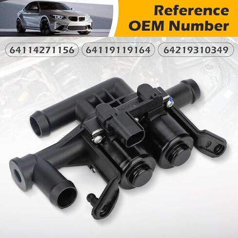 64219310349 Heater Control Valve - Water Control Valve for BMW F01 F02 F10 F11 F12 520i 523i 528i 535i 550i 640i 650i 740i 740Li 750i 750Li 760Li Alpina B6 B7 M5 M6 Replaces# 64114271156, 64119119164 in Saudi Arabia