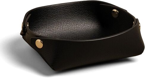 Aesthetic Key Tray Catchall Valet Tray Entryway Desktop Organizer Travel Dish Bedside Vanity Tray for Jewelry,Decorative Tray,Nightstand Caddy Holder for Wallet,Keys,Watches,Coins,Black in Saudi Arabia