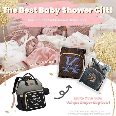 ROSEGIN Diaper Bag Backpack with Changing Pad Pacifier Case, Baby Bag for Boy Girl Toddler - Large,Stylish, Waterproof Travel Quilted Diaper Bag for Mom - Baby Shower Gifts, Black in Saudi Arabia