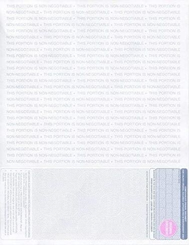 300 فحص كمبيوتر "Ultimate Security" - ورق ثقيل رقم 28 مخزون شيك فارغ للاستخدام الشخصي والتجاري - 3 شيكات في كل صفحة | 100 ورقة/300 شيك (مكعب أزرق/أحمر) شيكات الرواتب in Kuwait