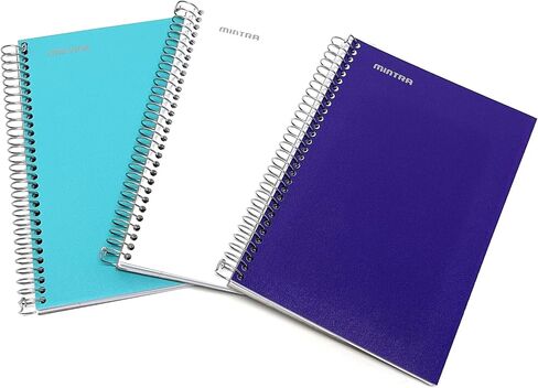 Mintra Office Durable Spiral Notebook - 2 Subject (Junior Size 3pk (6.5in x 9.5in), Arctic Ice, Sun Yellow, Spring Pink) in Saudi Arabia