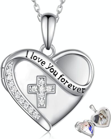 Locket Necklace That Holds Pictures 925 Sterling Silver Locket Necklace Photo Keep Memory Locket Pendant Necklace Jewelry Gifts for Women in Saudi Arabia