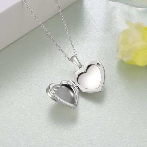 Locket Necklace That Holds Pictures 925 Sterling Silver Locket Necklace Photo Keep Memory Locket Pendant Necklace Jewelry Gifts for Women in Saudi Arabia