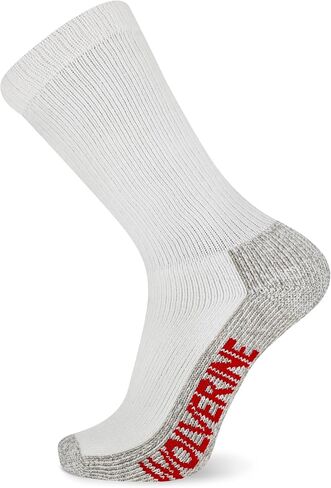 Wolverine Men's Steel Toe Cotton Work Boot Crew Socks-2 Pairs-Durable Cushioning in Saudi Arabia