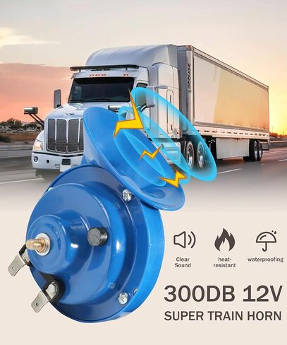 Motorcycle Horn,Train Horn,Car Accessories Car Horn,Super Loud Train Horns,12V Waterproof Double Air Horn,Air Electric Snail Horn,12V Raging Sound Air Horns (Red) in Saudi Arabia