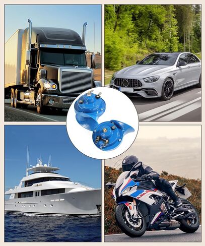 Motorcycle Horn,Train Horn,Car Accessories Car Horn,Super Loud Train Horns,12V Waterproof Double Air Horn,Air Electric Snail Horn,12V Raging Sound Air Horns (Red) in Saudi Arabia