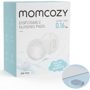 Momcozy Bamboo Fiber Disposable Nursing Pads, 100% Natural Materials and 100% Biodegradable Breast Pads, Breastfeeding Essentials for Moms, 80 Count in Kuwait