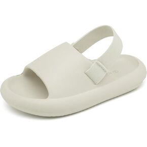 INMINPIN Toddler Boys Girls Slides Sandals Comfort Beach Pool Shower Slippers with Elastic Back Strap