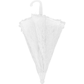 الأبيض الزفاف الدانتيل مظلة شمسية الحرفية الزهور الدانتيل التطريز مظلة خمر لحفل الزفاف، حزب زي، الدعائم الصورة، الأطفال مرحلة الأداء الزخرفية مظلة الديكور in Kuwait