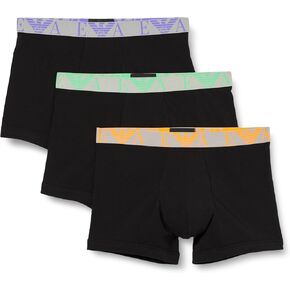Emporio Armani Men's Stretch Cotton Bold Monogram 3-Pack Boxer