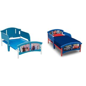 Delta Children Plastic Toddler Bed, Disney Frozen II & Plastic Toddler Bed, Disney/Pixar Cars