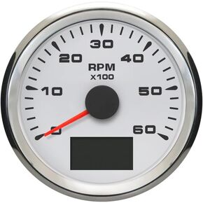 ELING Tachometer Tacho Gauge 6000RPM for Auto Marine Yacht Vehicle with 8 Colors Backlight 85mm 9-32V