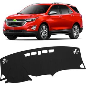FIILINES Dash Cover Fit for Chevy/Chevrolet Equinox 2018-2022 2023 Dashboard Mat Cover Equinox Accessories Sunshade Nonslip Mesh Protector No Glare Black