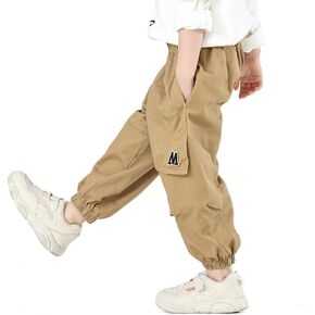 MINI PANDA Toddler Pants Boys& Girls, Relaxed Stretch Twill Toddler Casual Pants