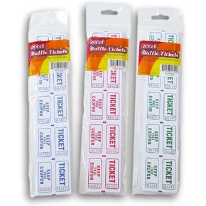 Double Stub Raffle Tickets for Fairs, Events, Giveaways, and More - 600 Count