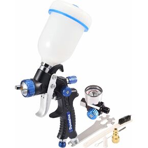 Dynastus Touch Up Composite HVLP Air Spray Gun Detail Paint Sprayer Spot Repair, with Filtering and Air Regulator kits
