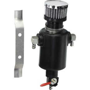 Jaz Products 605-325-01 Black Mini Breather Tank with 0.25" Fittings