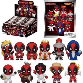 Monogram Deadpool Figural Bag Clip Series 6-3D Foam Bag Clip in Blind Bag - Charm Clip Fits a Backpack, Keychain, Purse or Lanyard (Random one per order), 2.5 inches