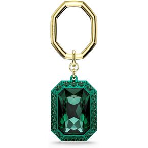 Swarovski Key ring, Octagon cut, Green, Mixed metal finish, Inspired by the Lucent Family