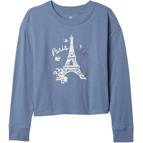 GAP Girls' Long Sleeve Elevated Graphic