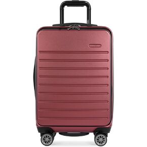 Traveler's Choice Mykel Front Pocket Polycarbonate Hardside Suitcase with Sleeve and Ergonomic Handle, Green, Carry-On 22-Inch