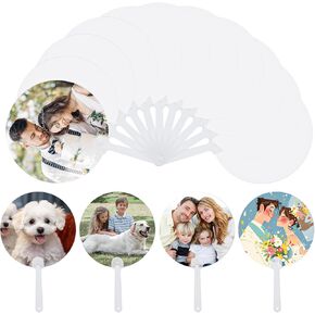 Framendino, 15 Pack Sublimation Fan Blanks Plastic Handheld Fans Double Sided for DIY Craft Rectangle