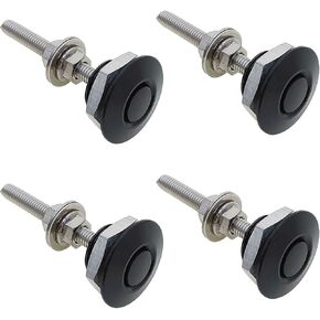 4Pcs Quick Latch Hood Pins, Universal Aluminum Quick Release Lock Latch Bumper, License Plate Lock Clip for Bumper Hood or DIY 1.25 inch(Blue)