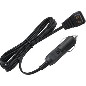 12V Car Cooler Plug Power Cord Cable 2M/6FT, Right Angle Car Cooler Refrigerator Plug Replacement Power Cord, Car Freezer 2 Pin Power Plug, for Car Cooler Portable Refrigerator