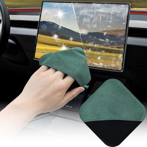 SuperKaKa Car Screen Cleaner- Vehicle Touchscreen Microfiber Cleaning Cloth, Touch Screens Clean Wipes Cars Interior Accessories Universal for Tesla Dashboard Display (Gray)