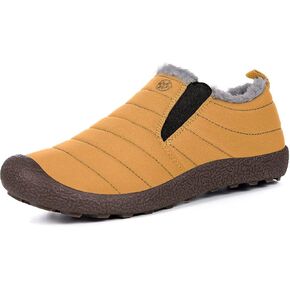 Eagsouni Womens Mens Snow Boots Winter Shoes Slip On Ankle Booties Anti-Slip Water Resistant Fully Fur Lined Outdoor Sneakers