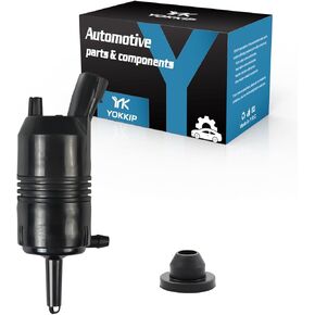 Front Windshield Washer Pump with Grommet - Replacement for Chevrolet), GMC, Buick, Cadillac, Pontiac, Oldsmobile, Isuzu - Replaces OEM: 385-232316A, 22127652, 22127653, 89001122, 89025062