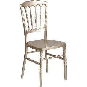 Flash Furniture HERCULES Series White Resin Stacking Napoleon Chair