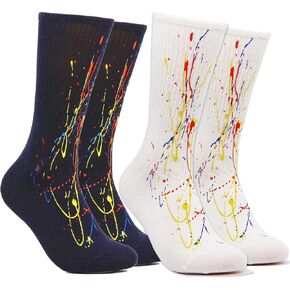 Womens Novelty Funny Funky Crew Socks Colorful Crazy Cute Fun Fruit Floral Pineapple Patterned Cotton Dress Socks