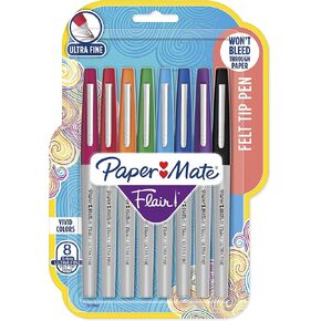Paper Mate Flair Felt Tip Pens, Ultra Fine Point, Limited Edition Candy Pop Pack, Box of 16