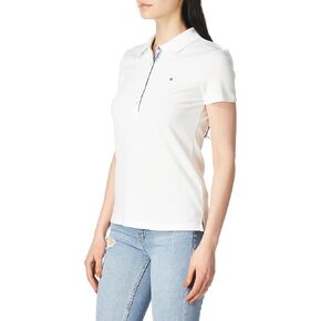 Tommy Hilfiger Women's Classic Short Sleeve Polo (Standard and Plus Size), White, XL