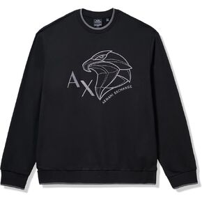 Armani Exchange Men's Large Central Eagle Logo Crewneck Sweatshirt